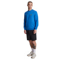 Lucid Blue - Side - Lyle & Scott Mens Fly Fleece Crew Neck Sports Sweatshirt