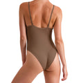 Dark Nude - Back - Silky Girls Dance Seamless Low Back Leotard (1 Garment)