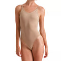 Dark Nude - Front - Silky Womens-Ladies Dance Seamless Low Back Leotard (1 Garment)