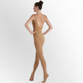 Tan - Back - Silky Dance Girls Convertible Toe Dance Tights