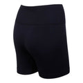 Black - Back - Silky Girls Plain Active Shorts