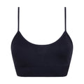 Black - Front - Silky Girls Plain Sports Bra