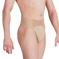 Nude - Side - Silky Dance Mens Thong Style Dance Briefs