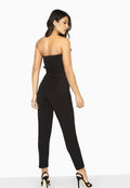 Black - Side - Girls On Film Womens-Ladies Halcyon Frill Bandeau Jumpsuit