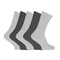 Grey - Front - Mens Plain Sports Socks (Pack Of 5)