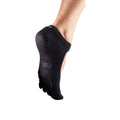 Black - Back - Toesox Womens-Ladies Plie Toe Socks