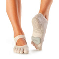 Pink - Front - Toesox Womens-Ladies Plie Toe Socks