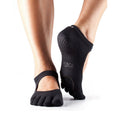 Black - Front - Toesox Womens-Ladies Plie Toe Socks