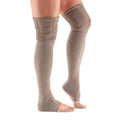 Grey - Side - Toesox Womens-Ladies Sasha Leg Warmers