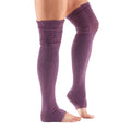 Purple - Side - Toesox Womens-Ladies Sasha Leg Warmers