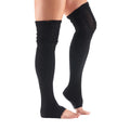 Black - Side - Toesox Womens-Ladies Sasha Leg Warmers