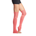 Coral Sunset - Side - Toesox Womens-Ladies Sasha Leg Warmers