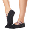 Black - Back - Toesox Womens-Ladies Elle Mojo Toe Socks