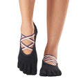 Black - Front - Toesox Womens-Ladies Elle Mojo Toe Socks