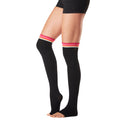 Black - Back - Toesox Womens-Ladies Olivia Leg Warmers