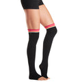 Black - Side - Toesox Womens-Ladies Olivia Leg Warmers