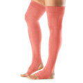 Orange - Front - Toesox Womens-Ladies Open Heel Leg Warmers