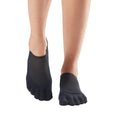 Black - Side - Toesox Womens-Ladies Luna Toe Socks