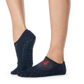 Black-Charcoal Grey-Red - Front - Toesox Womens-Ladies Luna Confetti Minnie Mouse Disney Toe Socks