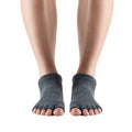 Charcoal Grey - Back - Toesox Womens-Ladies Half Toe Socks