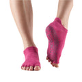 Raspberry - Front - Toesox Womens-Ladies Half Toe Socks