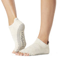 Oat - Front - Toesox Womens-Ladies Half Toe Socks