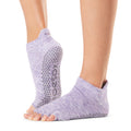 Purple - Front - Toesox Womens-Ladies Half Toe Socks