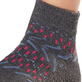 Grey-Pink-Blue - Side - Toesox Womens-Ladies Festival Half Toe Socks