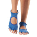 Azure - Back - Toesox Womens-Ladies Bella Melody Half Toe Socks