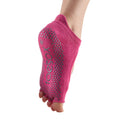 Raspberry - Lifestyle - Toesox Womens-Ladies Bellarina Gripped Half Toe Socks