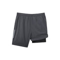 Grey - Close up - Mountain Warehouse Mens Motion 2 in 1 Shorts