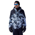 White - Pack Shot - Mountain Warehouse Mens Shadow II Printed Ski Jacket