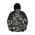 Dark Green - Front - Mountain Warehouse Mens Shadow II Printed Ski Jacket