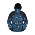 Dark Blue - Front - Mountain Warehouse Mens Shadow II Printed Ski Jacket