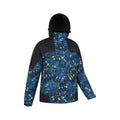 Dark Blue - Back - Mountain Warehouse Mens Shadow II Printed Ski Jacket