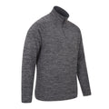 Black - Side - Mountain Warehouse Mens Snowdon Melange Fleece Top (Pack Of 2)