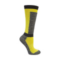 Grey-Yellow - Back - Mountain Warehouse Childrens-Kids Merino Technical Ski Socks