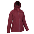 Burgundy - Side - Mountain Warehouse Womens-Ladies Rainforest II Extreme Waterproof Jacket