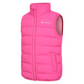 Pink - Side - Mountain Warehouse Childrens-Kids Rocko Plain Padded Gilet