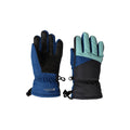 Blue-Black - Lifestyle - Mountain Warehouse Childrens-Kids Extreme Waterproof Ski Gloves