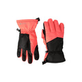 Red-Black - Side - Mountain Warehouse Childrens-Kids Extreme Waterproof Ski Gloves