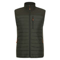 Green - Front - Mountain Warehouse Mens Turbine II Hybrid Padded Gilet