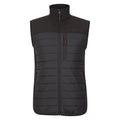 Black - Front - Mountain Warehouse Mens Turbine II Hybrid Padded Gilet