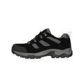 Jet Black - Side - Mountain Warehouse Mens Voyage Suede Waterproof Walking Shoes