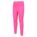 Bright Pink - Side - Mountain Warehouse Girls Flick Flack Soft Touch Leggings