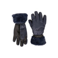 Navy - Front - Mountain Warehouse Womens-Ladies Parallax Waterproof Ski Gloves