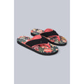 Bright Orange - Front - Animal Womens-Ladies Leaf Print Recycled Flip Flops