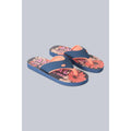 Coral - Front - Animal Womens-Ladies Leaf Print Recycled Flip Flops