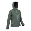 Khaki - Close up - Mountain Warehouse Womens-Ladies Helsinki Recycled Soft Shell Jacket