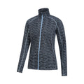 Dark Blue - Side - Mountain Warehouse Womens-Ladies Bend & Stretch Full Zip Midlayer